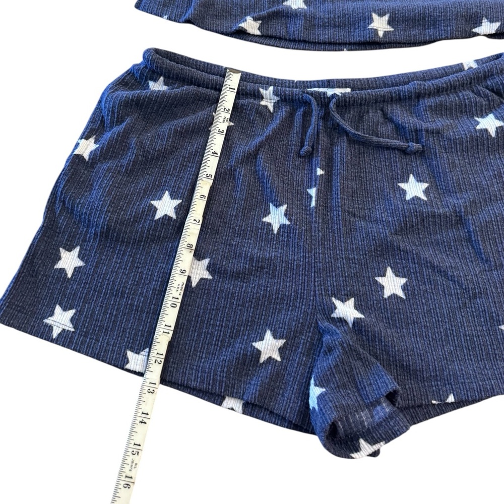 Socialite Blue and White Star Print Pajama Set Size XL Shorts & Sleeveless Top - Picture 9 of 16